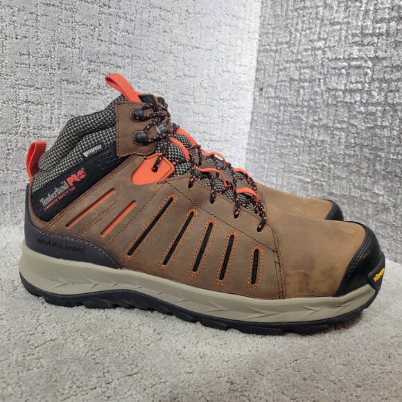 Timberland Pro Trailwind Men's 14 Brown Leather Waterproof Composite Toe Boots - Picture 5 of 11